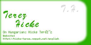 terez hicke business card